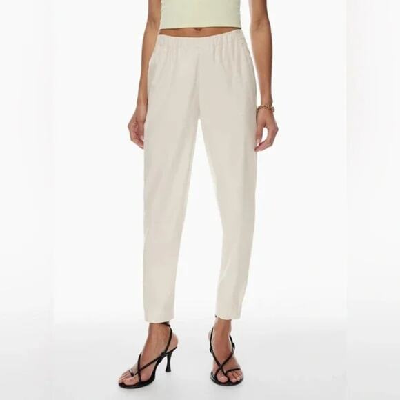 Babaton by Aritzia Dexter Linen Pants White size XXS - Picture 1 of 7
